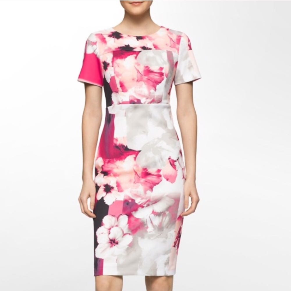 NWT Calvin Klein Floral Print Dress